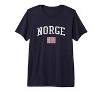 Norway Vintage Sports Design Norge Norwegian Premium T-Shirt