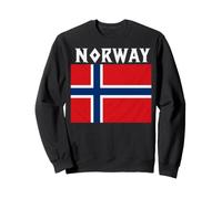 Norway with Norwegian Flag Colors. Men, Women & Kids Sweatshirt