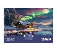 Norwegian Aurora Jigsaw Puzzles Puzzles for Adults Kids. 1000 Piece Impossible Challenge Toy Educational Games Home Decoration for Adults& Kids Age 14 Years Up 70x50cm/1000pcs