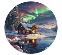 Norwegian Aurora Jigsaw Puzzles Puzzles for Adults Kids. 1000 Pieces Whimsical Challenge Toy Educational Games Home Decoration for Educational Games Gifts 1000pcs (67.5x67.5cm)
