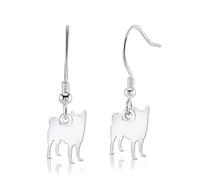 Norwegian Buhunds Silhouette Silver Earrings