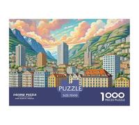 Norwegian Fjords 1000 Pieces Premium Jigsaw Building for Adults Quirky, Abstract Design, Fun Details, Educational, Challenging Puzzle Games 70x50cm/1000pcs