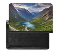 Norwegian Fjords Passport Holder Lightweight Passport Protector Wallet Cover for Travel Waterproof Card Case for Men