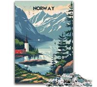 Norwegian Fjordscape Jigsaw Puzzles for Teenagers, Toys Educational Games Stress Relieving Wishlist with Santa Claus 1000pcs(50x75cm)
