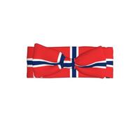 Norwegian flag All-over printed baby bow headband matches any outfit for babies, toddlers and kids
