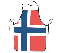 Norwegian Flag Aprons for Men, Women for Kitchen Cooking Baking BBQ Chef Apron
