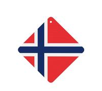 Norwegian Flag Car Air Fresheners Cards - 6 Pieces,Cardstock Scented Decor For Cars,Bedrooms, Closets
