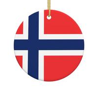 Norwegian flag Ceramic Ornaments Are Beautiful and Fashionable Suitable for Various Festival Decorations