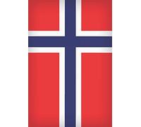 Norwegian Flag Diary: Blank lined Journal