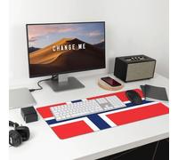 Norwegian Flag Large Gaming Office Mouse Pad-Durable,Non-Slip,Eco-Friendly Desk Mat for Enhanced Comfort and Stability.
