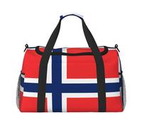 Norwegian Flag Lightweight Waterproof Large Capacity Handheld Shoulder Crossbody Travel Bag Personal Belongings Organizer Bag