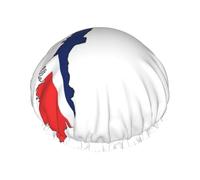 Norwegian Flag Map Print Shower Cap For Women,Reusable Bath Cap,Breathable Shower Caps,Bathing Shower Caps With Adjustable