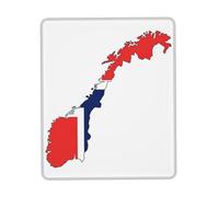 Norwegian Flag Map Print Small Desk Pad,Rubber Base with Precision Stitched Edges,Perfect for Office,Gaming