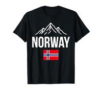 Norwegian Flag Mountain Pride Scandinavian Travel T-Shirt