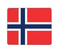 Norwegian Flag Mouse Pad Gaming Mat with Stitched Edge Small Desk Pad for Wireless Mouse Office Gaming Working 7.9 X 9.5 in