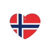 Norwegian Flag Pattern Car Air Fresheners 6 Pcs Heart Shape Hanging Aromatherapy Tablets Scented Fresheners For Bedroom Bathroom