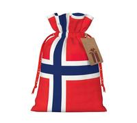 Norwegian Flag Print Assorted Size Gift Bags,Present Bags For Celebrations,Reusable For Birthdays And Special Events