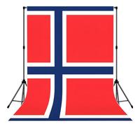 Norwegian flag Print Photography Backdrop - 152 Ã- 213 cm Portable Backdrop Curtains for Photo Shoot Backdrop for Home Party Use