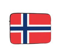 Norwegian Flag Printed Laptop Cover Portable Protective Case Suitable for Business Trips and Documents 10 inch