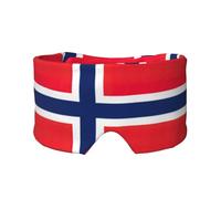 Norwegian Flag Printed Sleeping Blindfold, Padded Ear Warmer Mask, Adjustable Head Wrap, for Deep Relaxation