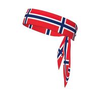 Norwegian Flag Sports Head Tie Adjustable Stylish Breathable Running Workout Gym Cycling Tennis Basketball