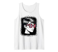 Norwegian Flag Sunglasses National Pride Travel Tank Top