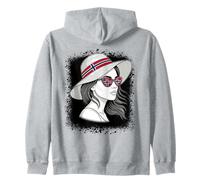 Norwegian Flag Woman Travel Vacation Pride Zip Hoodie