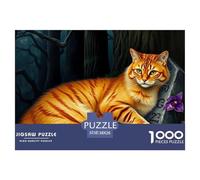 Norwegian Forest Cat 1000 Jigsaw for Adults Challenging Beautiful Decoration Puzzle Colourful, Challenging Pet Cat Brainteasing Adults Jigsaw Puzzle 38x26cm/1000pcs Educational Games