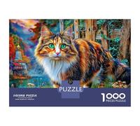 Norwegian Forest Cat 1000 Piece Jigsaw Puzzle for Adults And Kids-Challenging Puzzle Game,Home Decoration & Family Fun 52x38cm/1000pcs