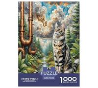 Norwegian Forest Cat 1000 Pieces Animal Jigsaw Puzzles with Paper Art Creativity & Gift Giving Adults Or Families Fit Stunning Puzzle 70x50cm/1000pcs