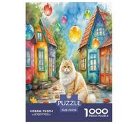 Norwegian Forest Cat 1000 Pieces Animal Jigsaw Puzzles with Paper Art Creativity & Gift Giving Adults Or Families Fit Stunning Puzzle 70x50cm/1000pcs