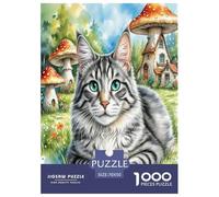 Norwegian Forest Cat 1000 Pieces Animal Jigsaw Puzzles with Paper Art Creativity & Gift Giving Families Fit Educational Games 70x50cm/1000pcs