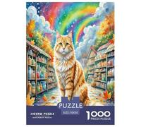 Norwegian Forest Cat 1000 Pieces Animal Jigsaw Puzzles with Paper Art Creativity & Gift Giving Families Fit Educational Games 70x50cm/1000pcs