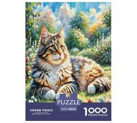 Norwegian Forest Cat 1000 Pieces Animal Jigsaw Puzzles with Paper Art Creativity & Gift Giving Families Fit Educational Games 38x26cm/1000pcs