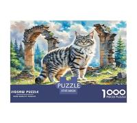 Norwegian Forest Cat 1000 Pieces Animal Jigsaw Puzzles with Paper Art Creativity & Gift Giving Families Fit Fun Challenges 38x26cm/1000pcs