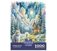 Norwegian Forest Cat 1000 Pieces Animal Jigsaw Puzzles with Paper Art Home Decors Families Fit Fun Challenges 38x26cm/1000pcs