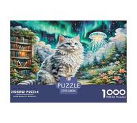 Norwegian Forest Cat 1000 Pieces Animal Jigsaw Puzzles with Paper Art Home Decors Families Fit Fun Challenges 38x26cm/1000pcs