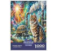 Norwegian Forest Cat 1000 Pieces Animal Jigsaw Puzzles with Paper Art Home Decors Families Fit Fun Challenges 38x26cm/1000pcs