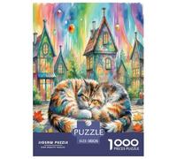 Norwegian Forest Cat 1000 Pieces Animal Jigsaw Puzzles with Paper Art Perfect for Relaxation Adults Or Families Fit Educational Games 38x26cm/1000pcs