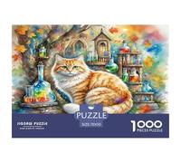 Norwegian Forest Cat 1000 Pieces Animal Jigsaw Puzzles with Paper Art Perfect for Relaxation Families Fit Educational Games 70x50cm/1000pcs