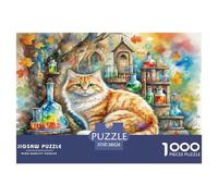 Norwegian Forest Cat 1000 Pieces Animal Jigsaw Puzzles with Paper Art Perfect for Relaxation Families Fit Fun Challenges 38x26cm/1000pcs