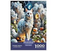 Norwegian Forest Cat 1000 Pieces Animal Jigsaw Puzzles with Paper Art Perfect for Relaxation Families Fit Educational Games 70x50cm/1000pcs