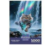 Norwegian Forest Cat 1000 Pieces Premium Jigsaw Age 12+ Cool Collage Effect, Home Decoration, Educational, Challenging 70x50cm/1000pcs