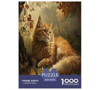 Norwegian Forest Cat Jigsaw Puzzles Puzzles for Adults Kids. 1000 Piece Whimsical Challenge Toy Educational Games Home Decoration for Educational Games Gifts 70x50cm/1000pcs