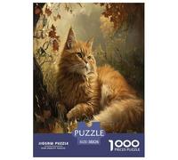 Norwegian Forest Cat Jigsaw Puzzles Puzzles for Adults Kids. 1000 Pieces Great Gifts Challenge Toy Educational Game Home Decoration for Educational Games Gifts 38x26cm/1000pcs