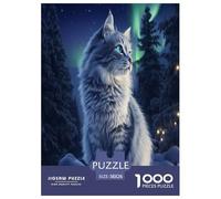 Norwegian Forest Cat Jigsaw Puzzles Puzzles for Adults Kids. 1000 Pieces Impossible Challenge Toy Educational Games Home Decoration for Educational Games Gifts 38x26cm/1000pcs