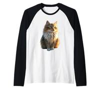 Norwegian Forest Cat Norsk Skogkatt Cat Lover Forest Cats Raglan Baseball Tee