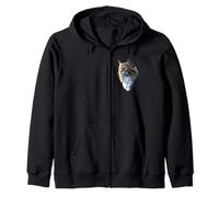 Norwegian Forest Cat Norsk Skogkatt Cat Lover Forest Cats Zip Hoodie