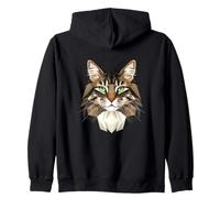 Norwegian Forest Cat Norsk Skogkatt Cat Lover Forest Cats Zip Hoodie