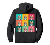 Norwegian Forest Cat Pop Art Colorful Feline Grid Bow Tie Pullover Hoodie